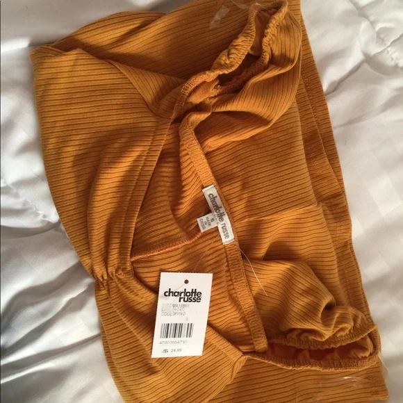 Mustard short summer dress - Picture 6 of 6